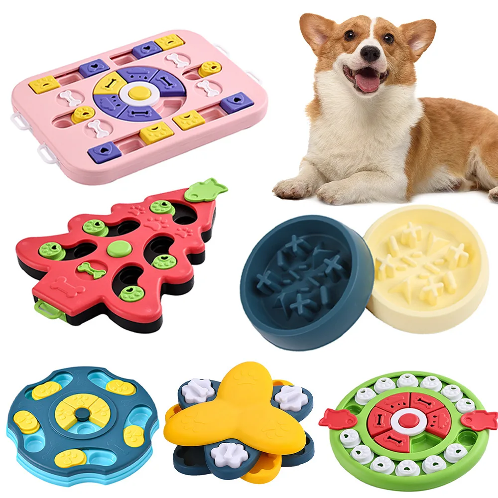 Dog Puzzle Feeder Toy - Yavru IQ yiyecek dağıtıcısı Yavaş Yeme