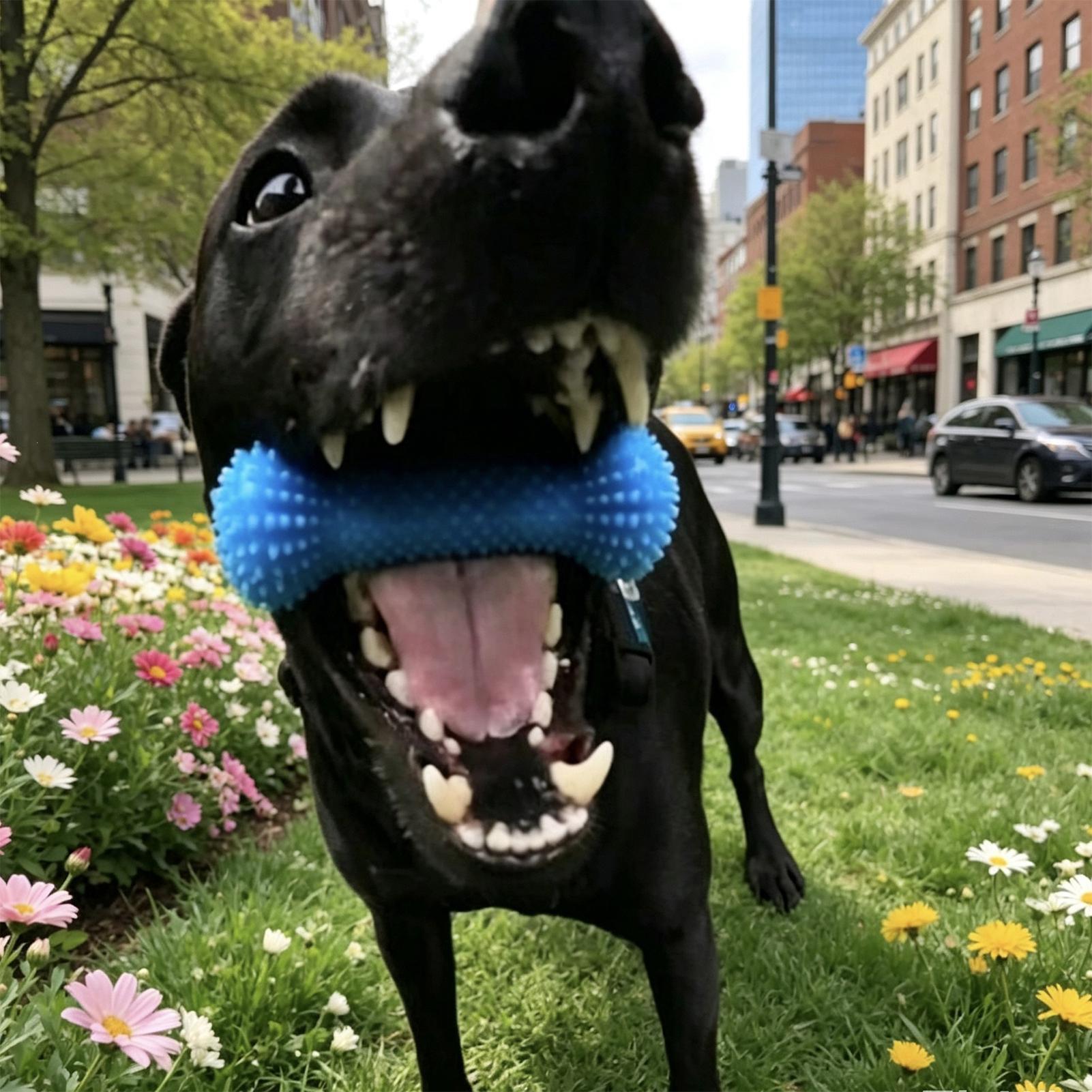 Interactive Squeaky Plush Dog Toy - Köpekler İçin Diş Fırçalama Oyuncakları, Çiğneme