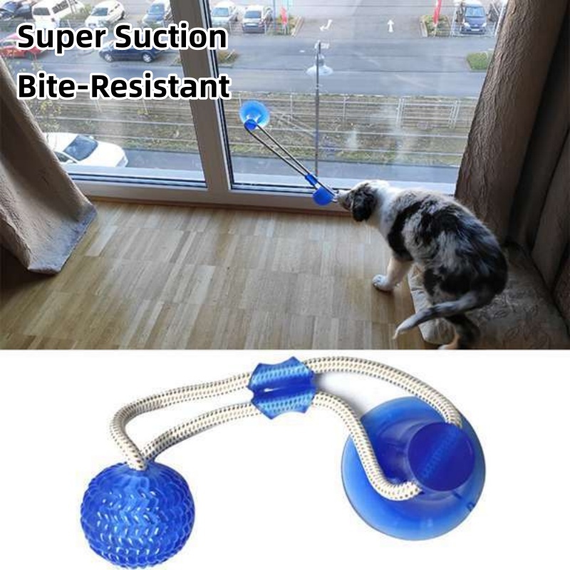 Suction Cup Dog Tug Toy - Dayanıklı Vakumlu Tutuculu Köpek Çekme Oyuncağı