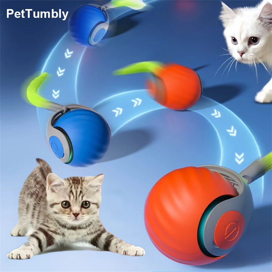 Automatic Moving Dog Ball - Etkileşimli Kedi Oyuncak Topu Otomatik Dönen
